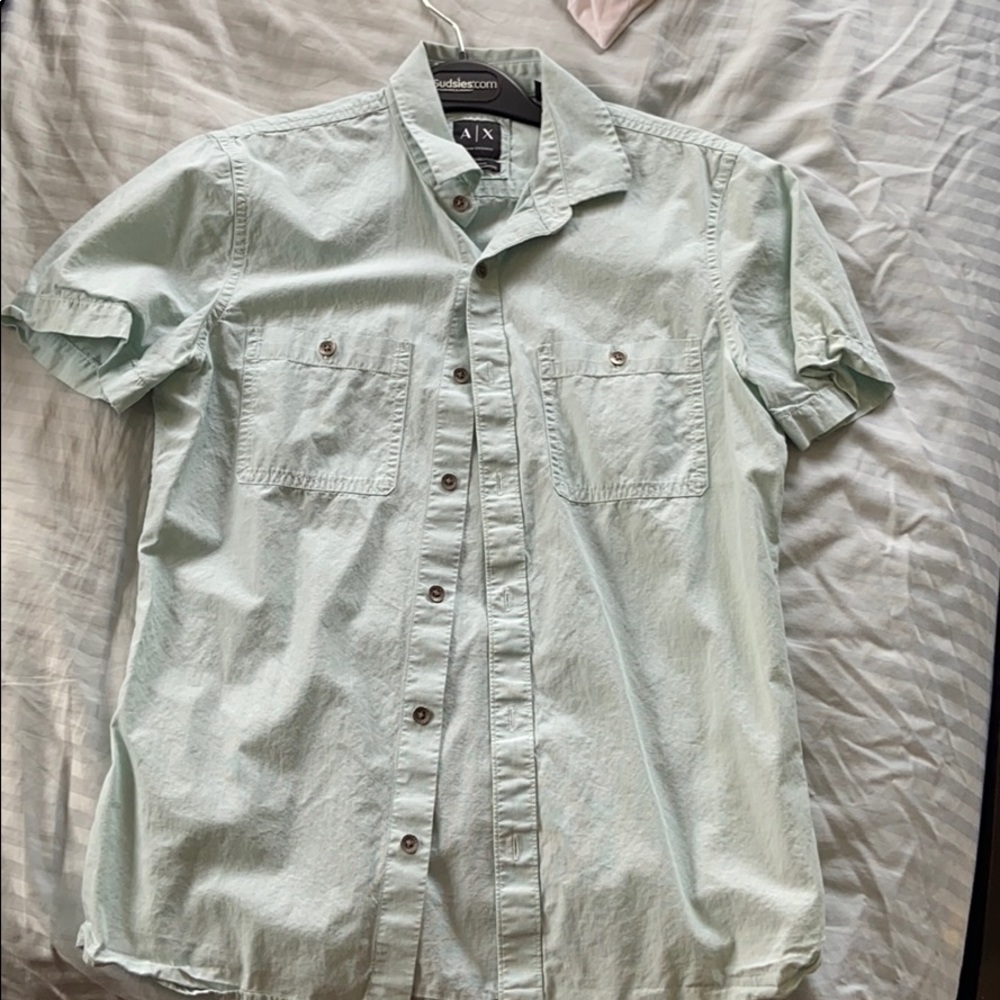 Armani casual short sleeve button down NEGOTIABLE